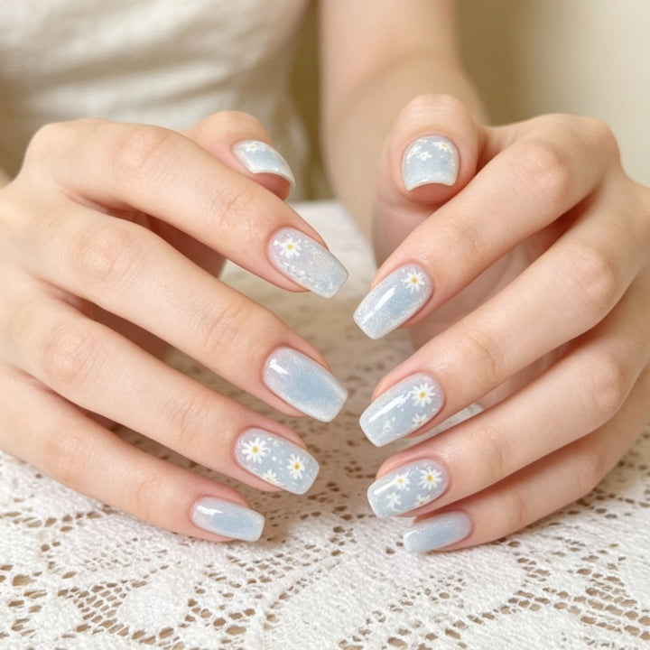 Artistic Floral Print Press-On Nail Set Kalsten
