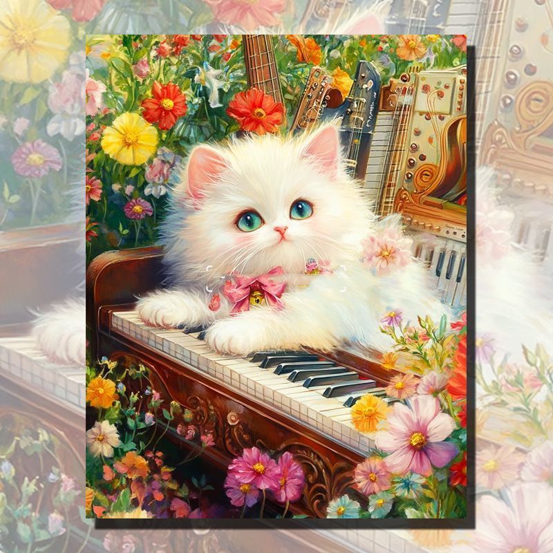 Adorable Cat-Themed Canvas Art Kalsten
