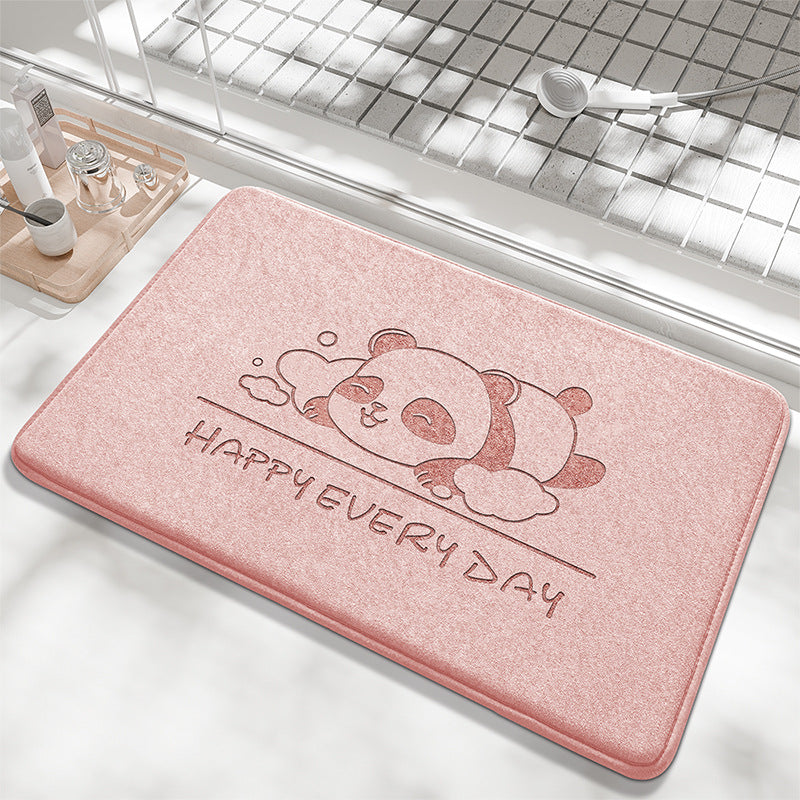 Playful Bunny Design Bath Mat Kalsten
