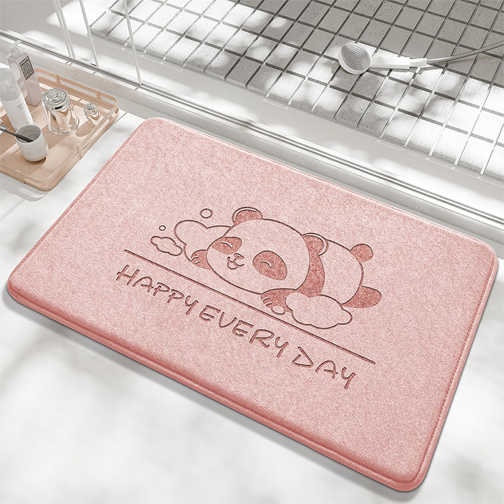 Playful Bunny Design Bath Mat Kalsten