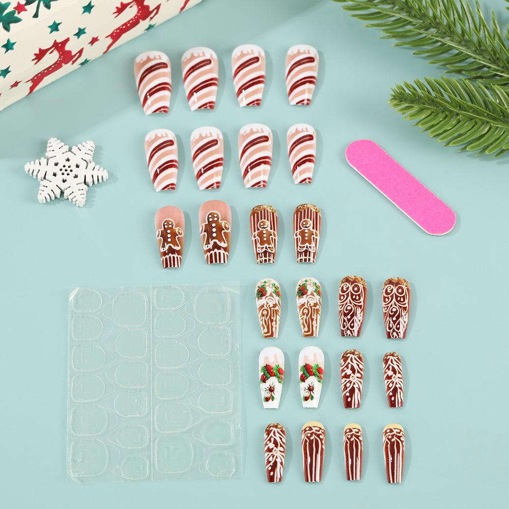 Artificial nails with Christmas design Kalsten