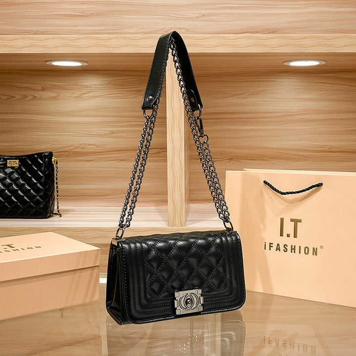 Elegant Quilted Chain Handbag  1791995498