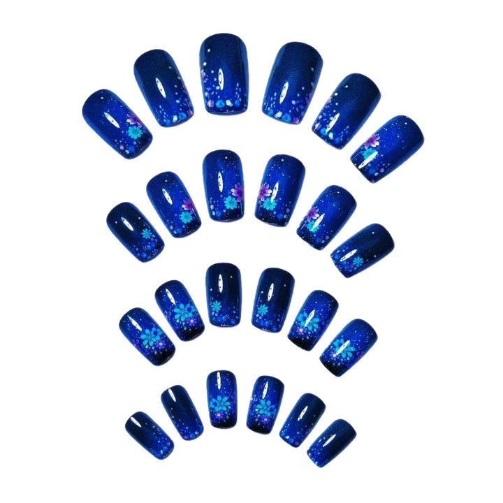 Artistic Gradient Floral Nail Art Kalsten