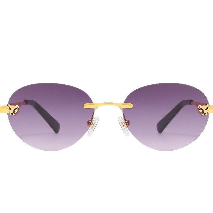 Ladies oval sunglasses with luxurious metallic accents Kalsten