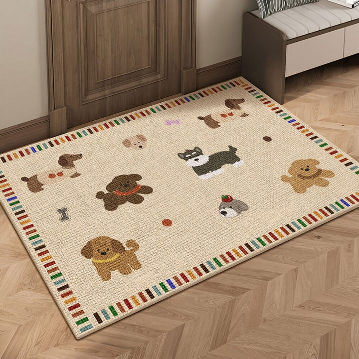 Children's Playful Circus-Themed Area Rug