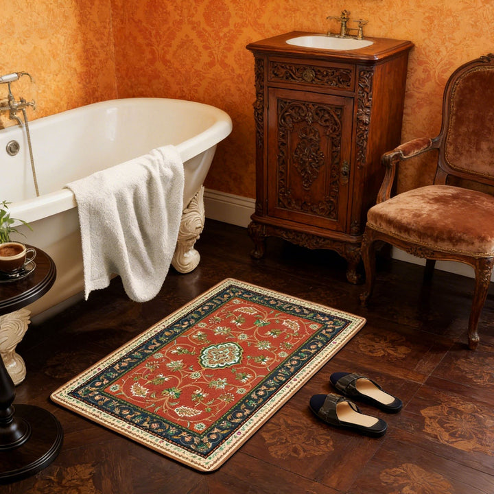 Floral-Patterned Luxury Bath Mat Kalsten
