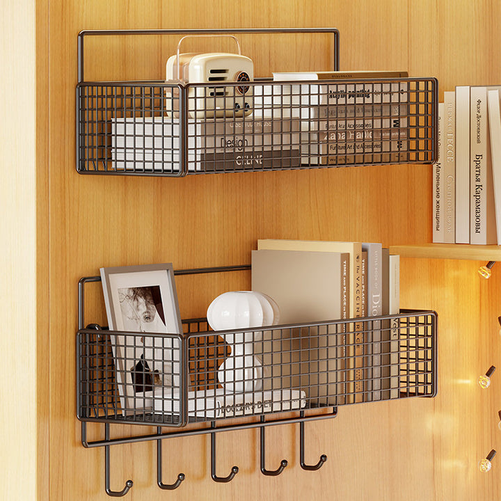 Wall-Mounted Metal Mesh Storage Basket