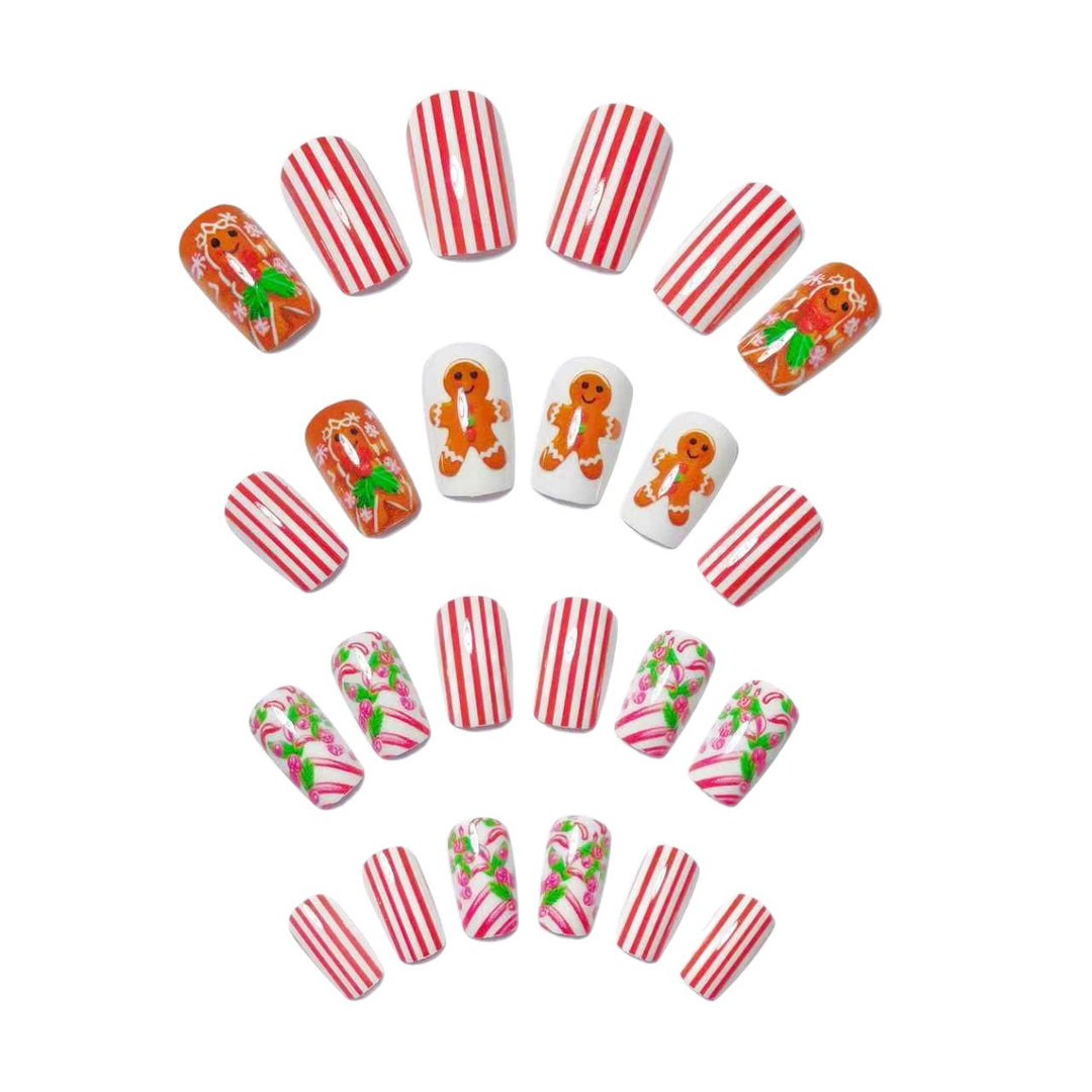 Festive Holiday Gingerbread Nail Art Kalsten