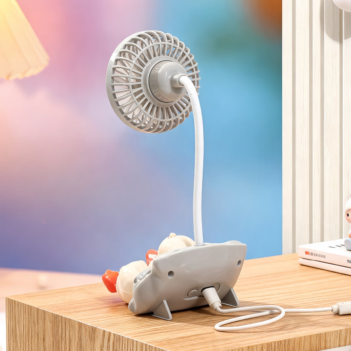 Ladies Portable Table Fan with Cute Reindeer Design Kalsten