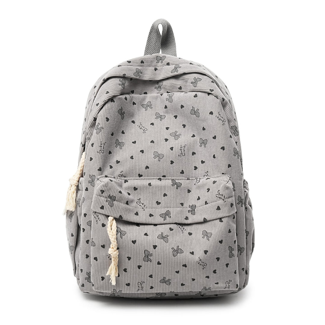 Backpack Made of High-Quality Cord with Playful Applications Kalsten