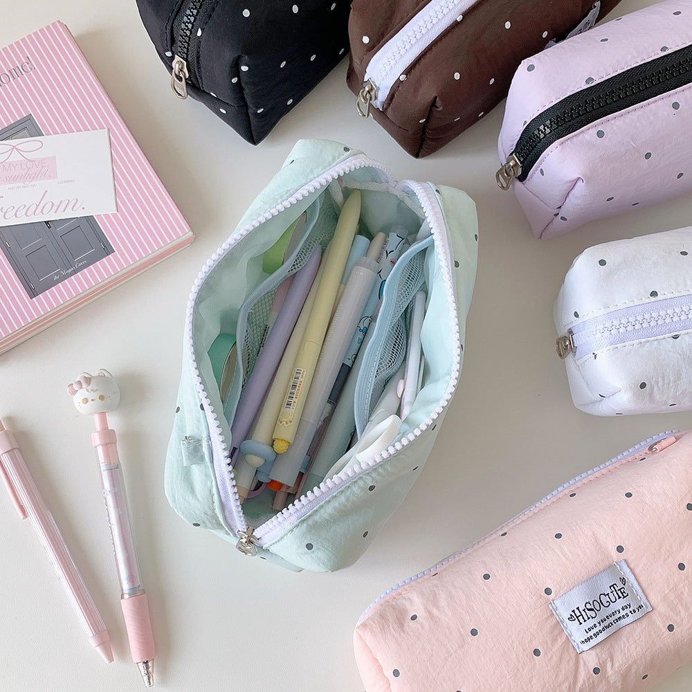 Stylish Polka Dot Pencil Case