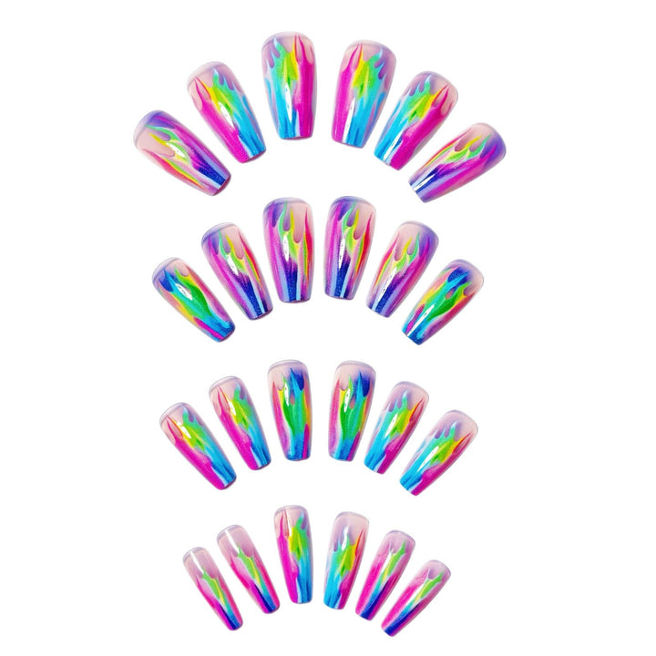 Artistic Flame-Effect Nail Design Kalsten