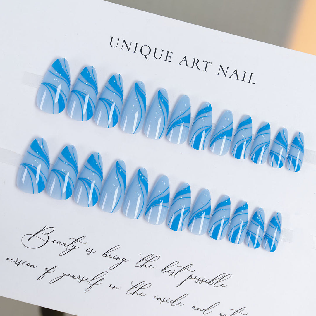 Artistic Long Stiletto Press-On Nails