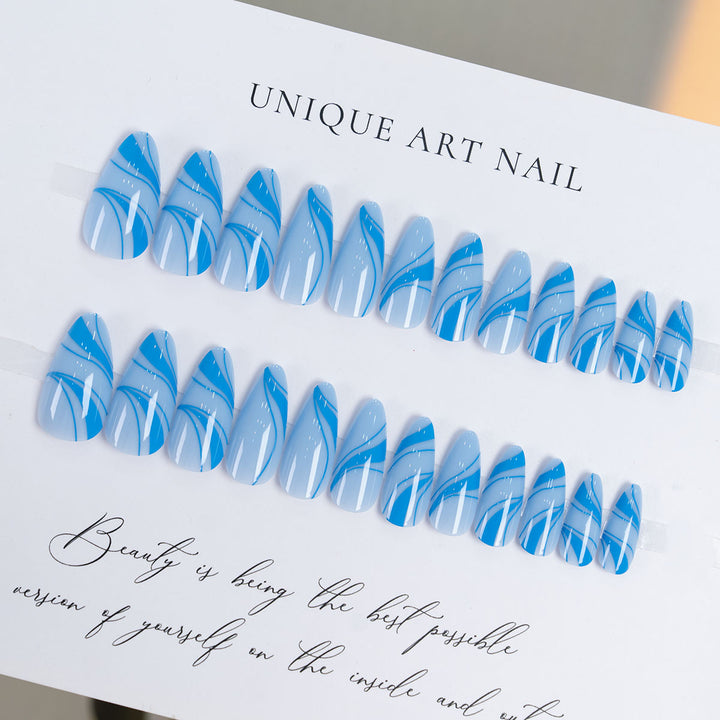 Artistic Long Stiletto Press-On Nails