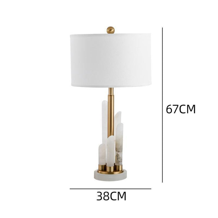 Modern Decorative Table Lamp with Elegant Stone Base