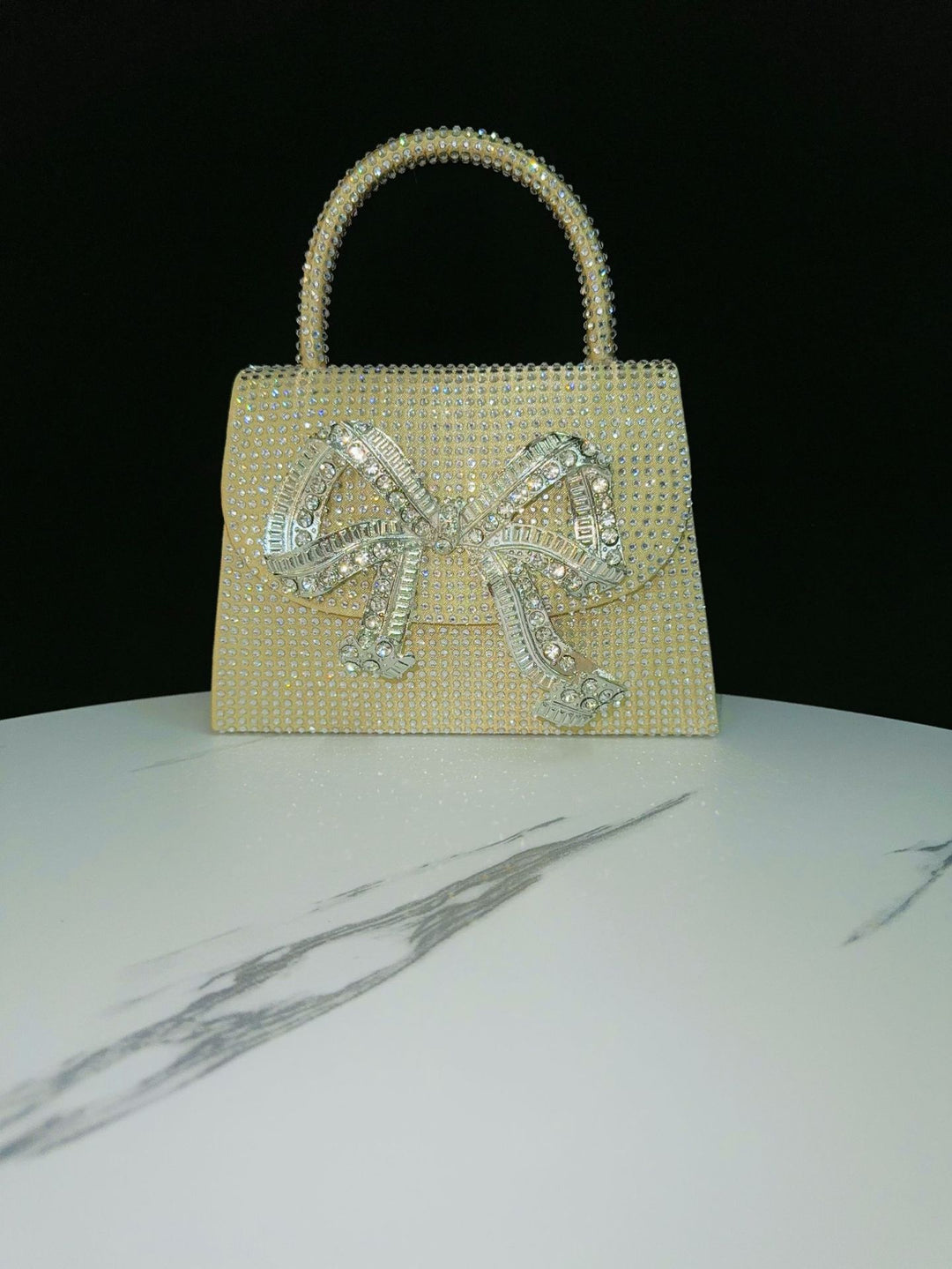 Rhinestone Bow Clutch