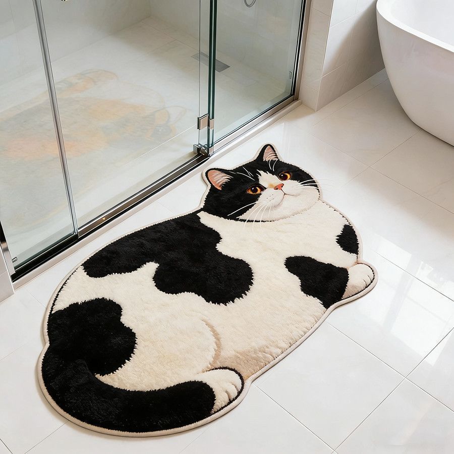 Cat-Shaped Bath Mat Kalsten