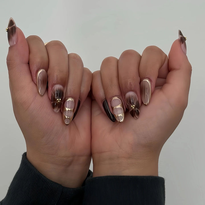 Elegant Sculpted Press-On Nail Set Kalsten