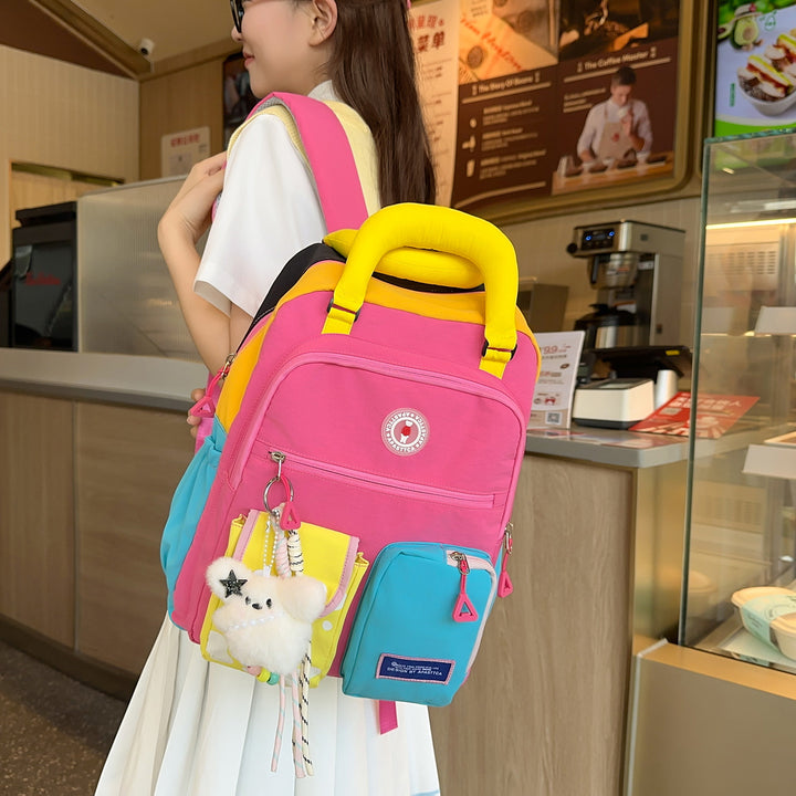 Color Block Multi-Functional Backpack Kalsten