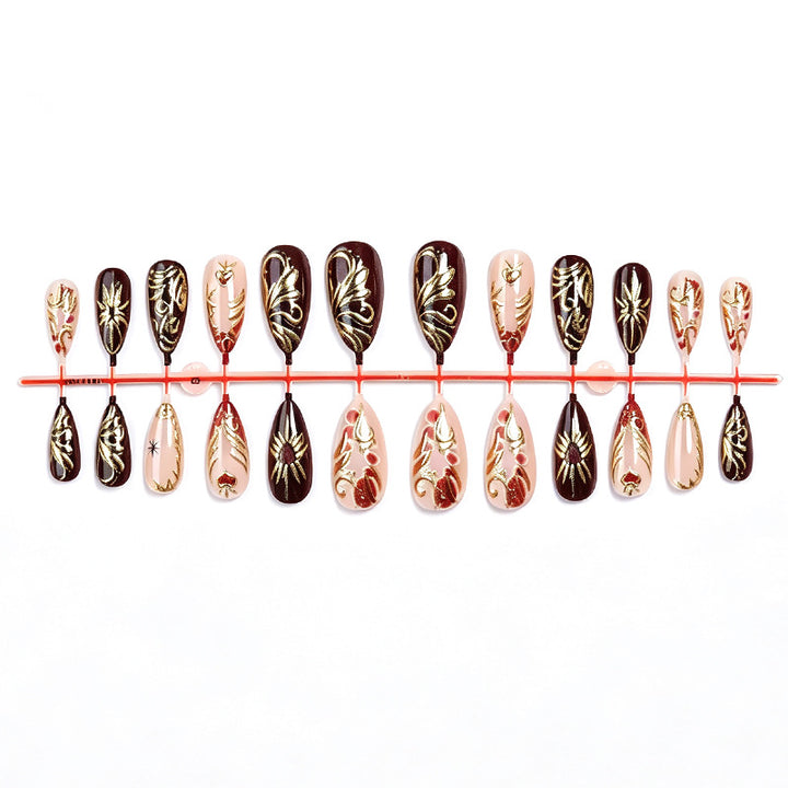 Creative nail art set with glamorous flower and embellishment design Kalsten