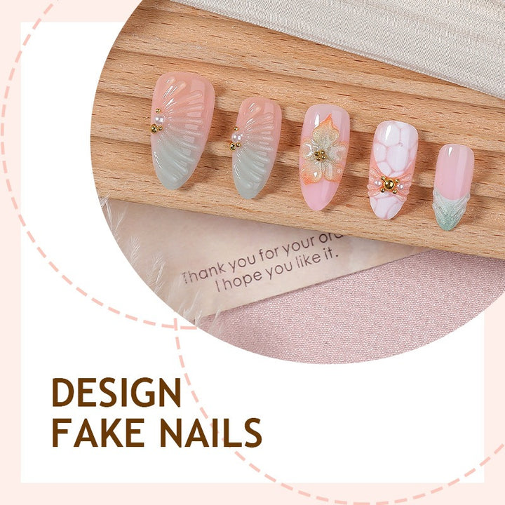 Artifical Nail Collection with Delicate Floral Patterns Kalsten