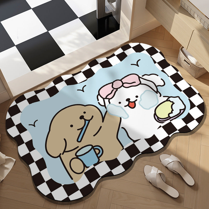 Cartoon-Themed Bath Mat