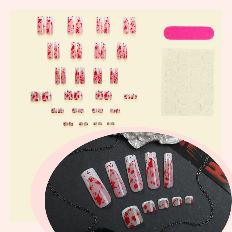 Acrylic nail set with creative speckles and elegant shape Kalsten