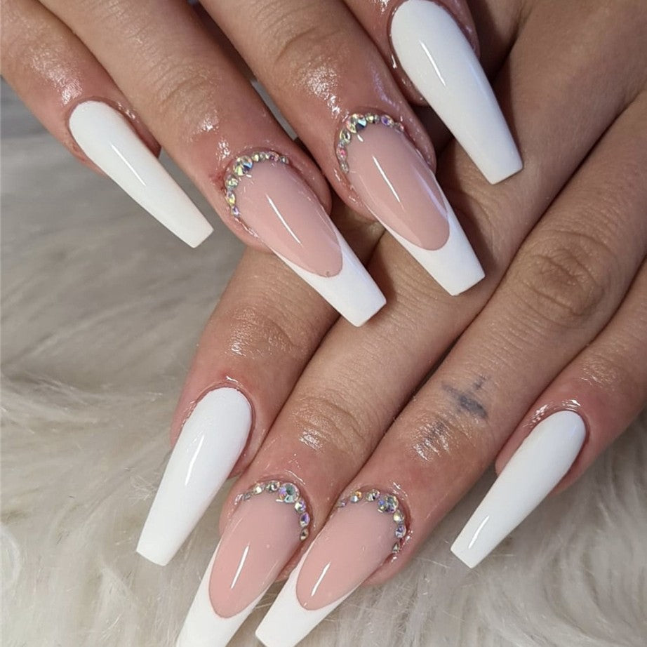Luxury Long Stiletto Press-On Nails with Rhinestone Accents Kalsten