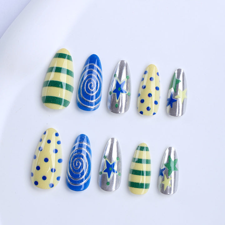Artificial Nails in Creative Pattern Mix Kalsten