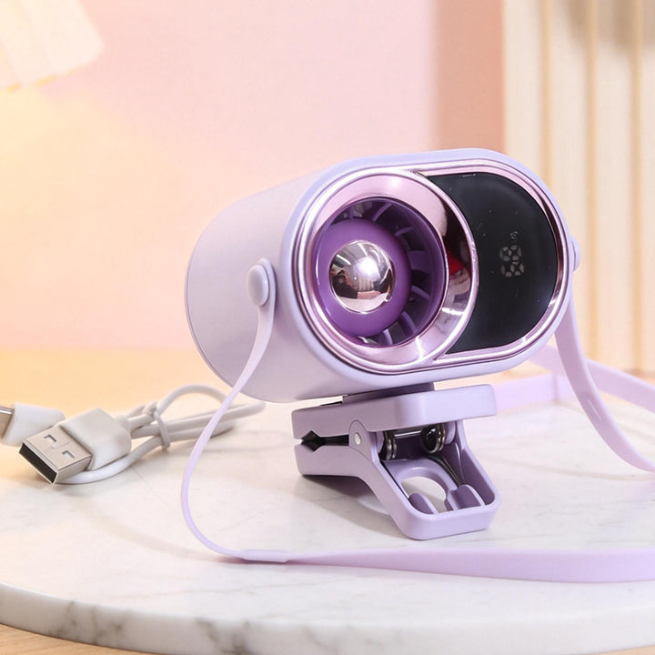 Portable USB table fan with foldable design and digital temperature display Kalsten