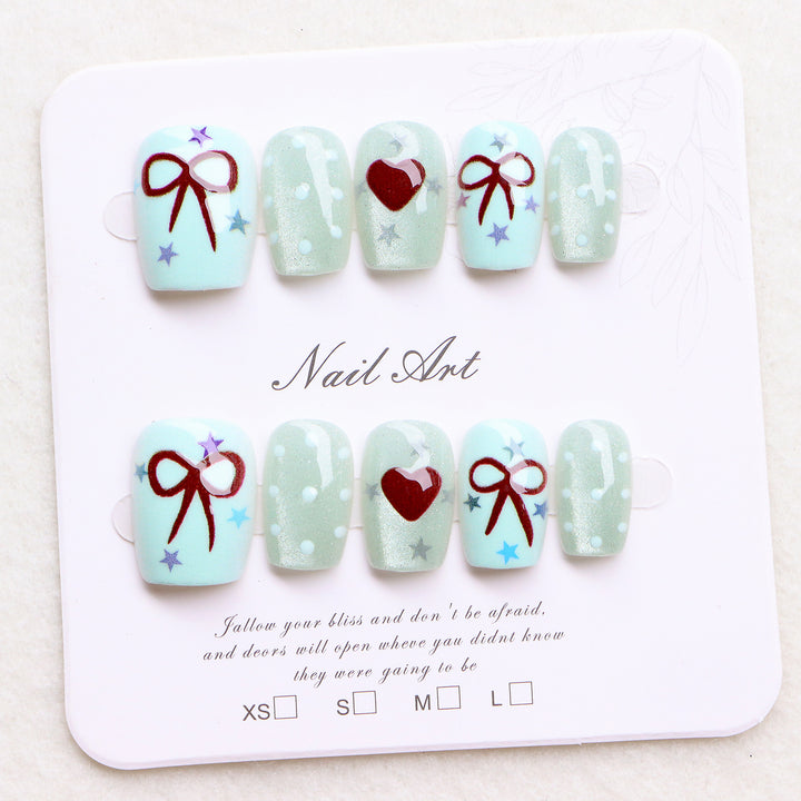 Decorative Holiday-Themed Press-On Nail Art Set Kalsten