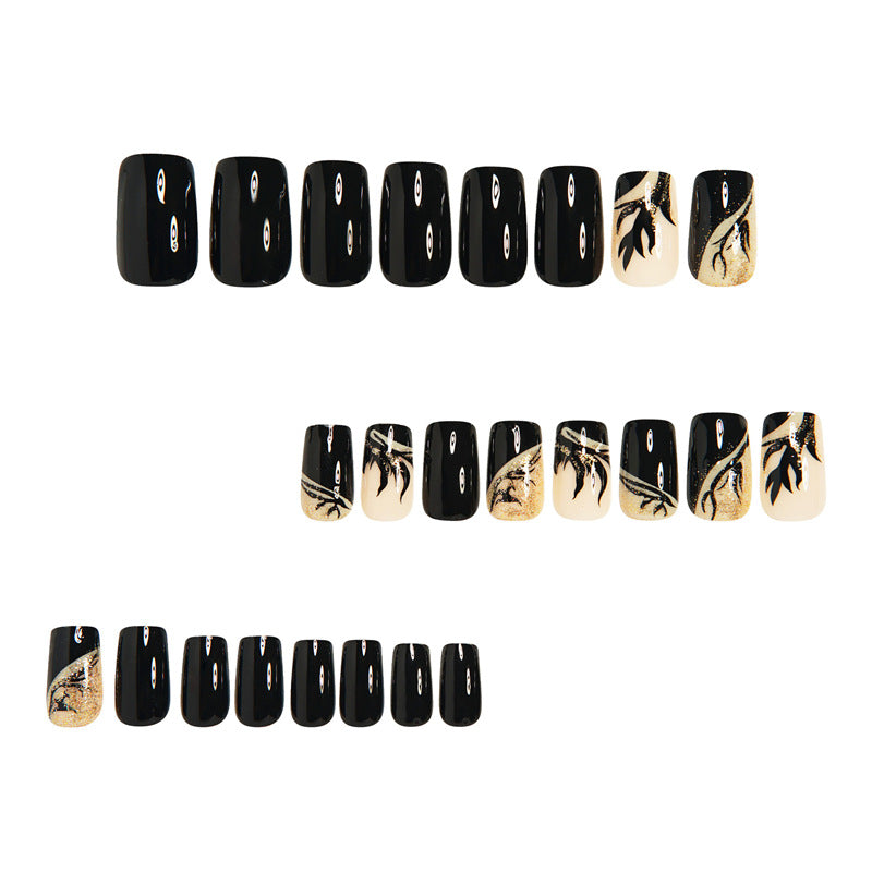 Glamorous Artistic Press-On Nails with Elegant Design Kalsten
