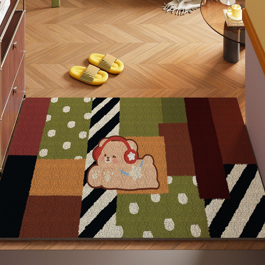 Artistic Cat-Themed Area Mat