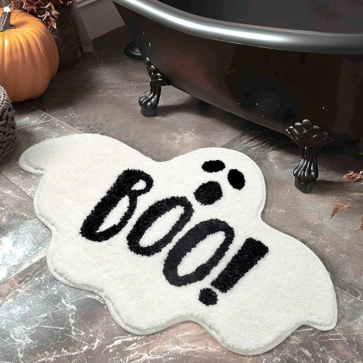 Ghost-Themed Plush Bath Mat Kalsten