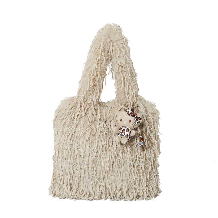Plush Textured Shopping Tote
