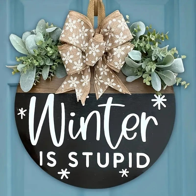 Decorative Wooden Wall Sign with Floral Accent