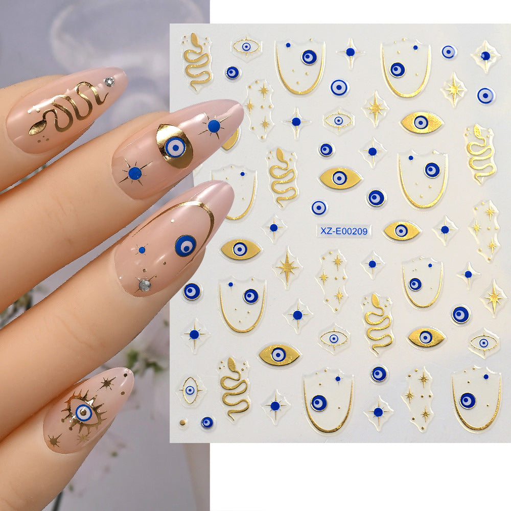 Abstract Wave Nail Art Stickers