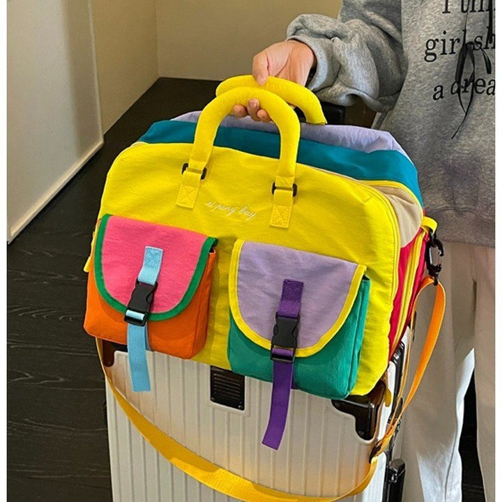 Multi-Pocket Colorful Travel Duffle Bag Kalsten