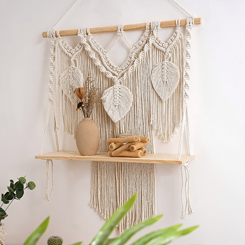 Artistic Macrame Wall Hanging Shelf Kalsten