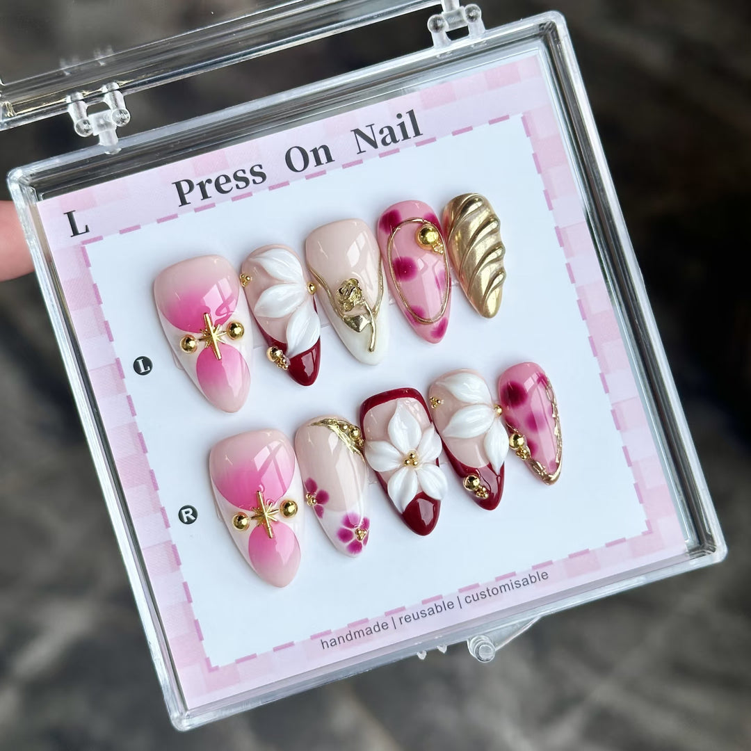 Artistic Reusable Press-On Nail Set