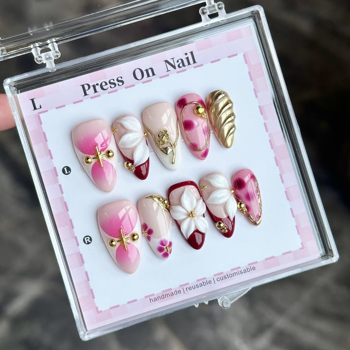 Artistic Reusable Press-On Nail Set
