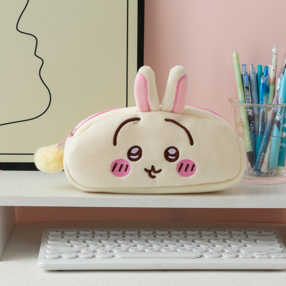 Plush Bunny-Shaped Storage Pouch