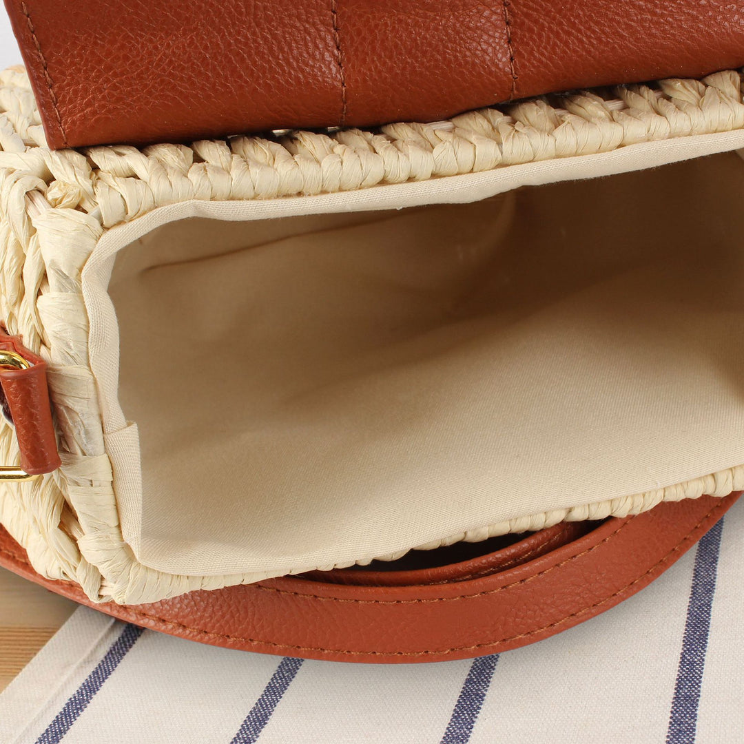 Handbag with Unique Woven Design and Elegant Flap Kalsten