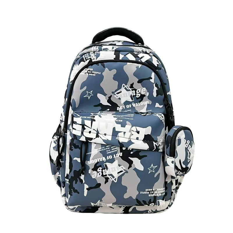 Stylish backpack with modern lettering pattern Kalsten