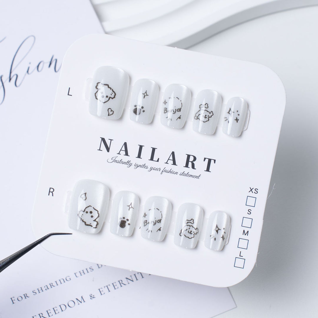 Whimsical Press-On Nail Art Kalsten