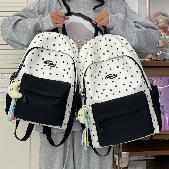 Stylish Printed Backpack with Fun Character Accents Kalsten