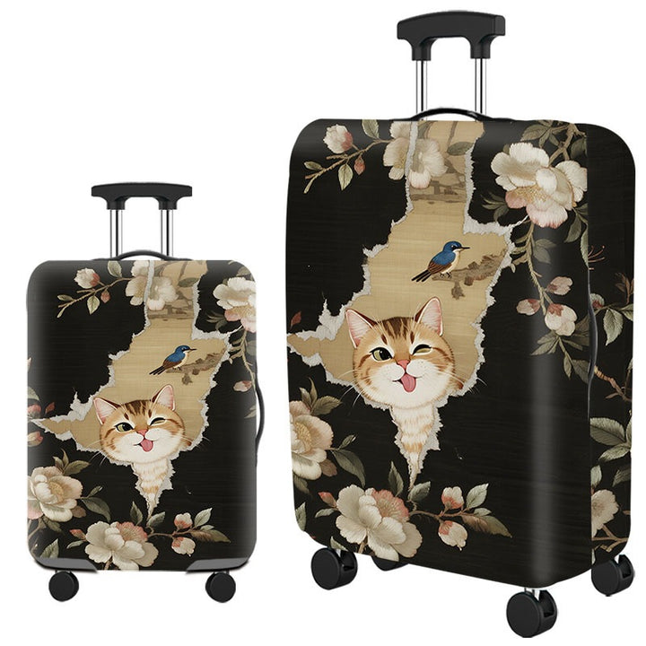 Artistic Cat-Themed Hard Shell Suitcase Kalsten