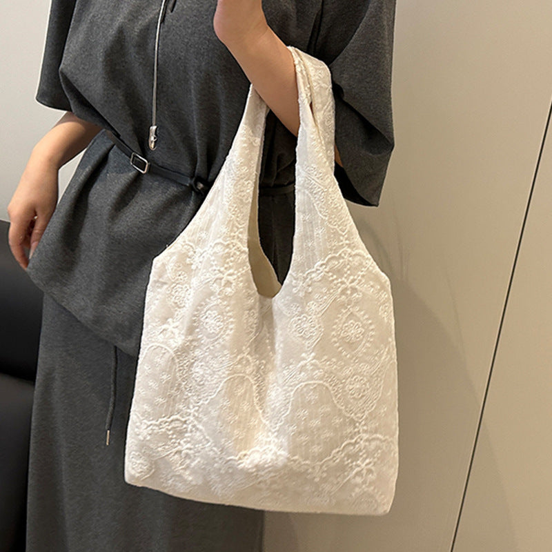 Embroidered Reusable Shopping Tote