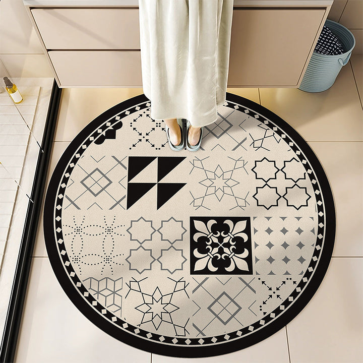 Round Decorative Bath Mat Kalsten