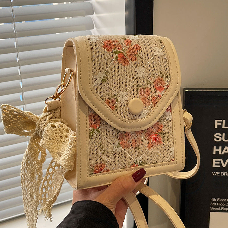 Floral Patterned Crossbody Handbag